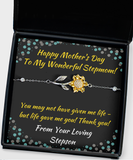 Sunflower Bracelet Stepmom Mothers Day Gift, Stepmom Gift, Funny Stepmom Gift, Gift From Stepson, Stepmother Jewelry Present