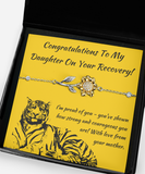 Sunflower Bracelet Recovery Congratulations Gift For Daughter From Mother After Rehab, Rehabilitation Congrats Jewelry From Mom