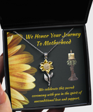 Sunflower Necklace Blessingway Gift For Pregnant Lady, Expectant Woman Jewelry Present, Navajo Mother's Blessing Ceremony Pendant