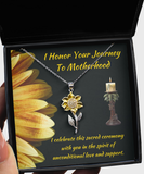 Sunflower Necklace Blessingway Gift For Expectant Woman, Pregnant Lady Jewelry Present, Navajo Mother's Blessing Ceremony Pendant