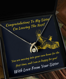 Wishbone Necklace First Home Gift For Sister From Sister, Leaving The Nest Pendant, Love From Your Sister, Sis To Sis Jewelry