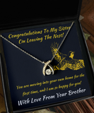 Wishbone Necklace First Home Gift For Sister From Brother, Leaving The Nest Pendant, Love From Your Brother, Bro To Sis Jewelry
