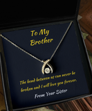 Wishbone Necklace Gift From Sister To Brother, Gift To Brother, Sister Brother Gifts, Gifts For Brother From Sister, Gift Between Siblings