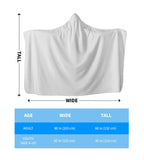 Calavera Fresh Look Design #3 Hooded Blanket (Ice Blue Aquamarine) - FREE SHIPPING